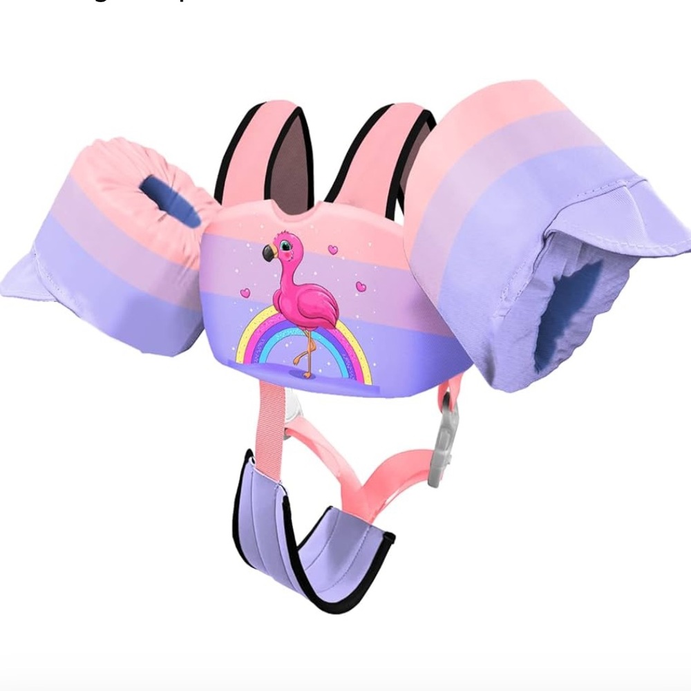 Chriffer Kids Flamingo Swim Vest Life Jacket for 22-66 Pounds Boys and Girls NEW